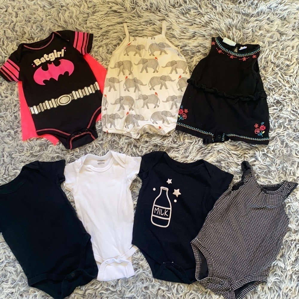Baby Girl Bundle of Onesies and One Sets Size 3-6 Months